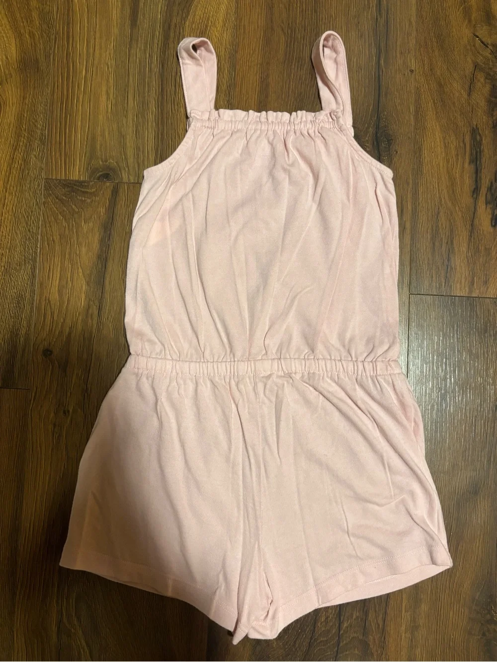 The Children’s Place Girls’ Sleeveless Solid Romper - Pink 5/6